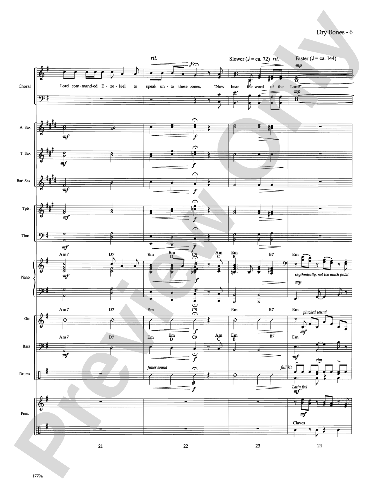 Dry Bones: Choral SoundPax