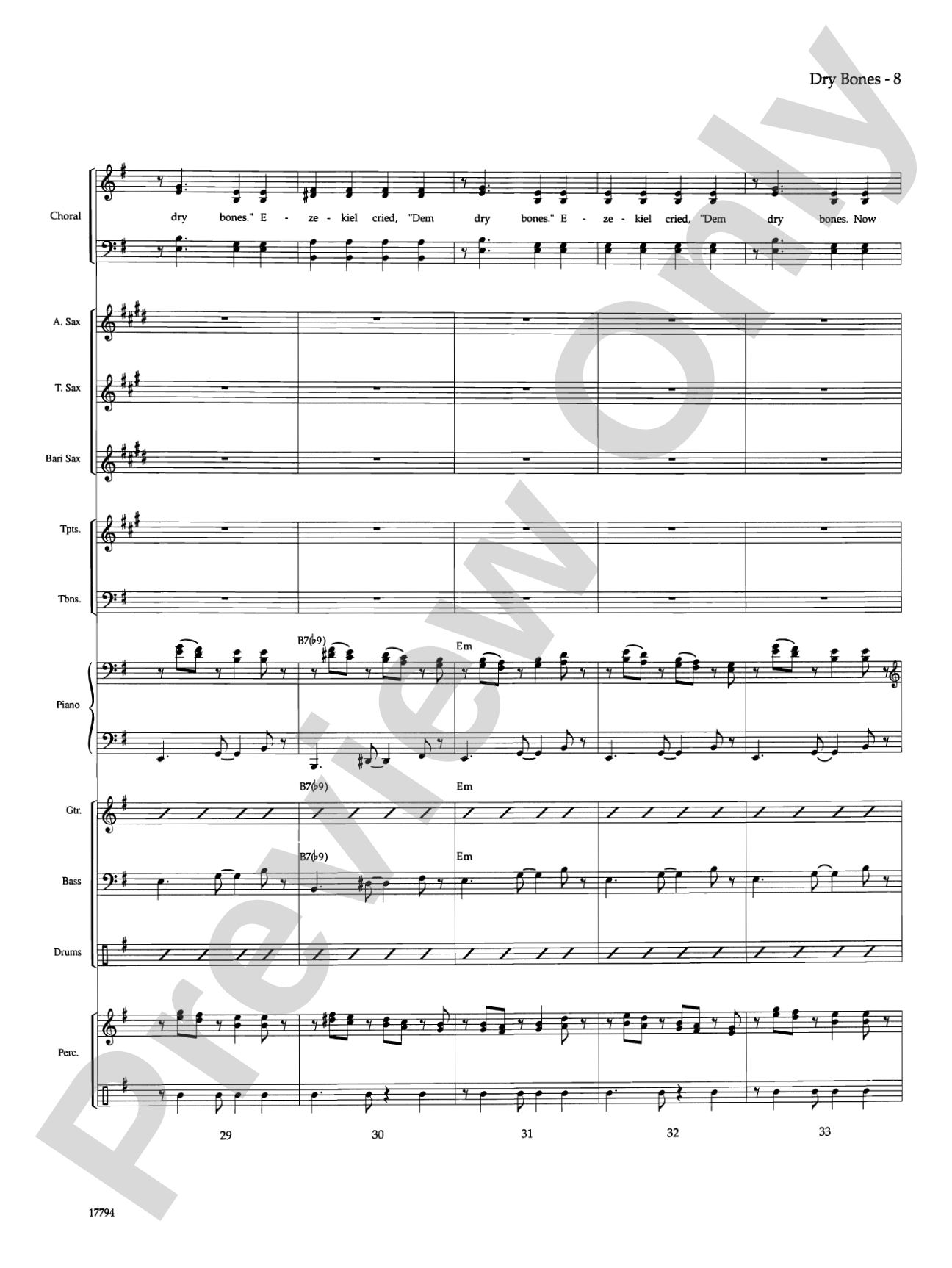 Dry Bones: Choral SoundPax