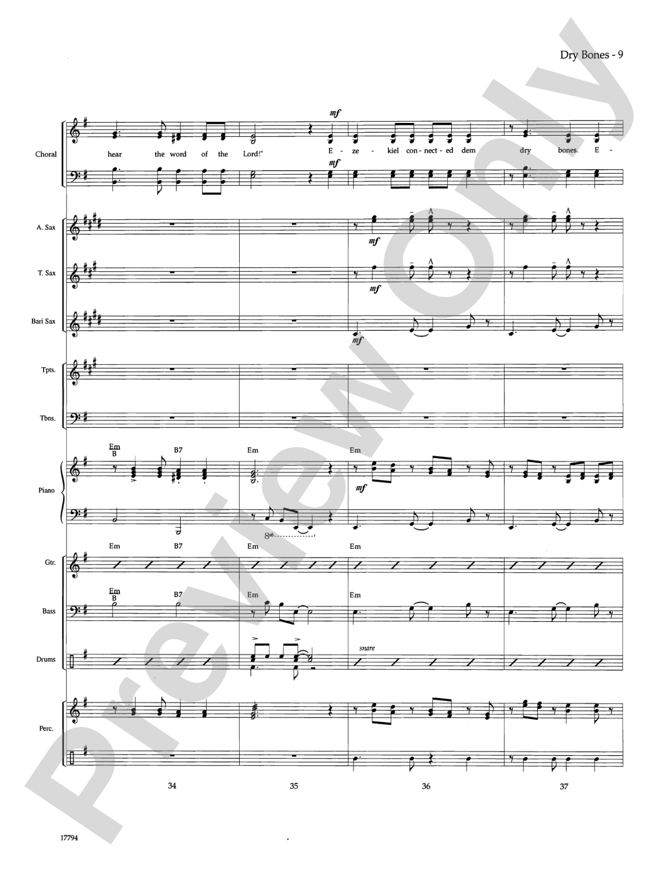 Dry Bones: Choral SoundPax