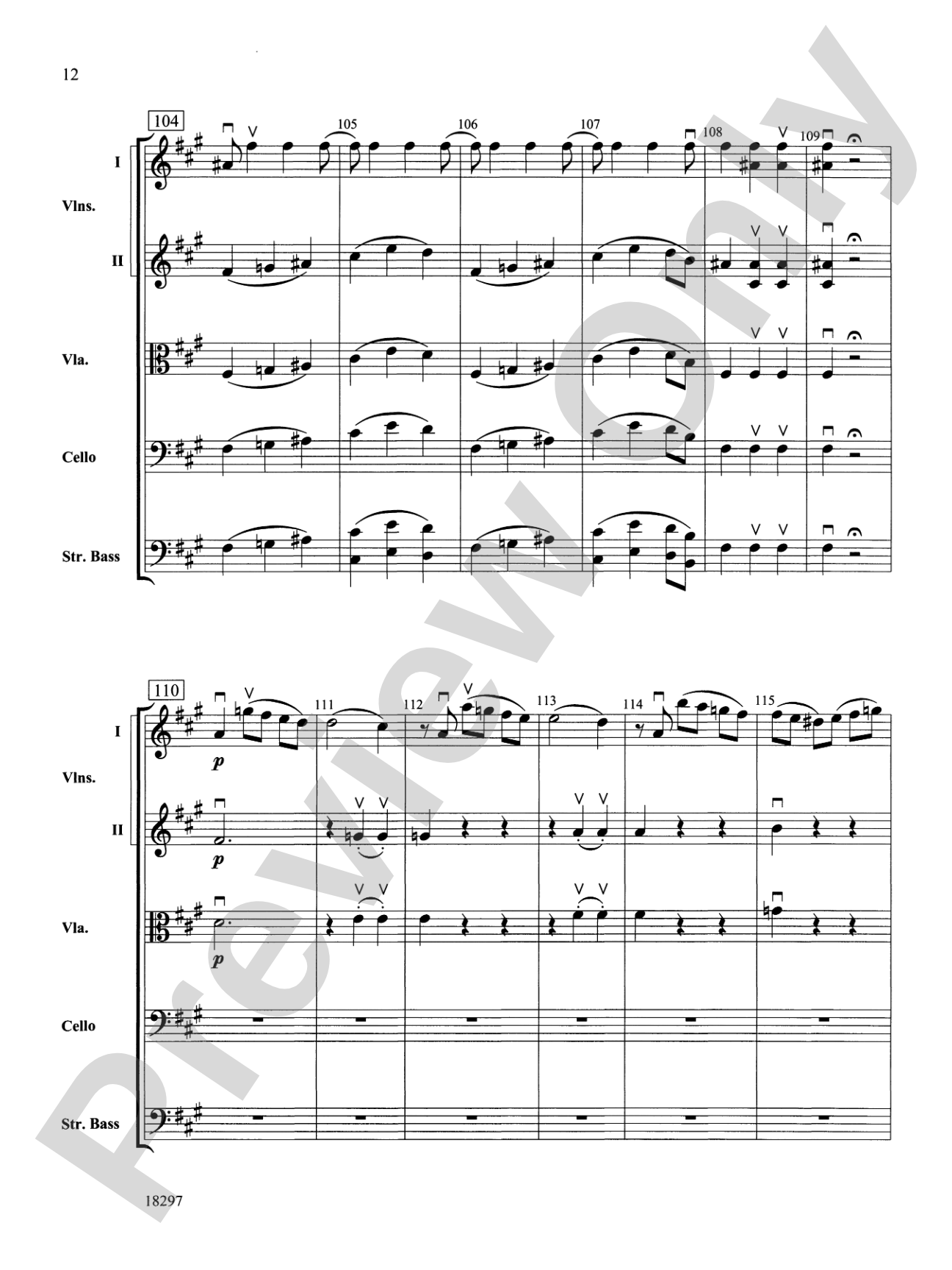 Farewell Symphony, 1st Movement: String Orchestra Conductor Score & Parts