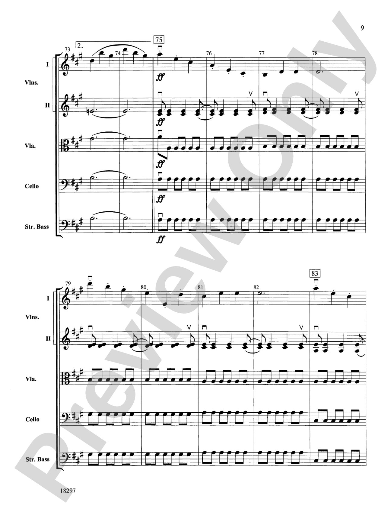Farewell Symphony, 1st Movement: String Orchestra Conductor Score & Parts