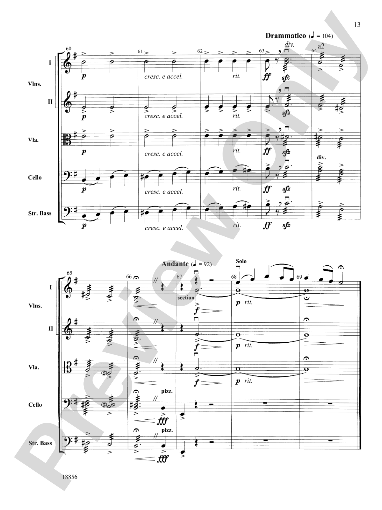 Fables: String Orchestra Conductor Score & Parts