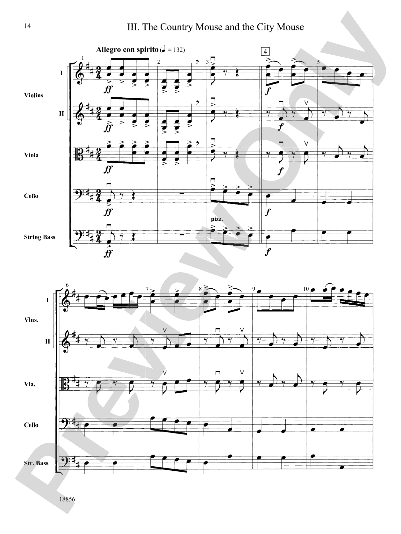 Fables: String Orchestra Conductor Score & Parts