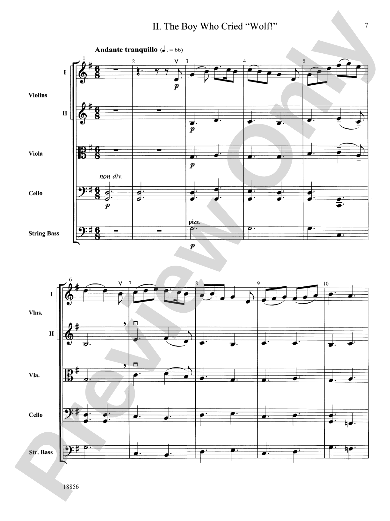 Fables: String Orchestra Conductor Score & Parts