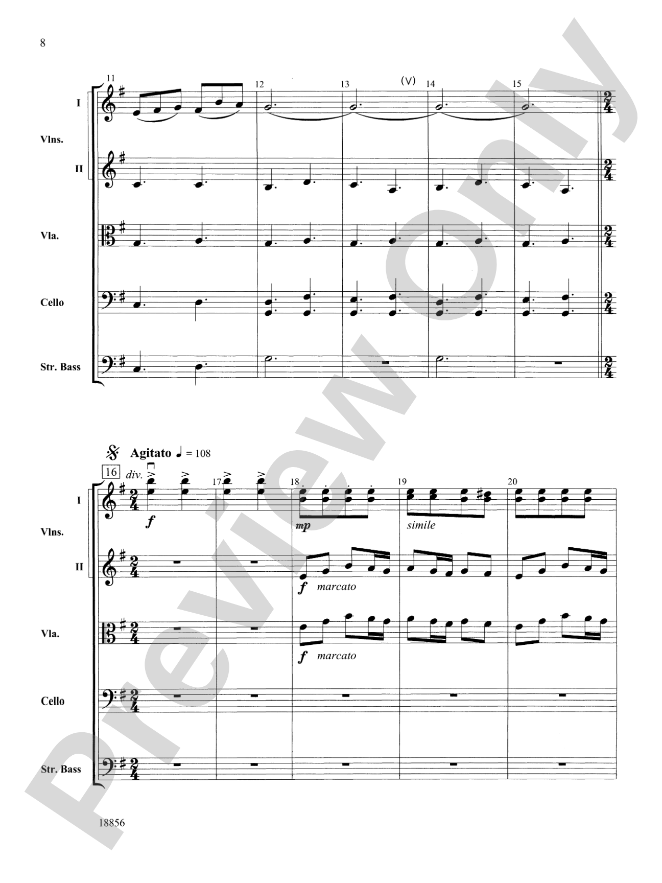 Fables: String Orchestra Conductor Score & Parts