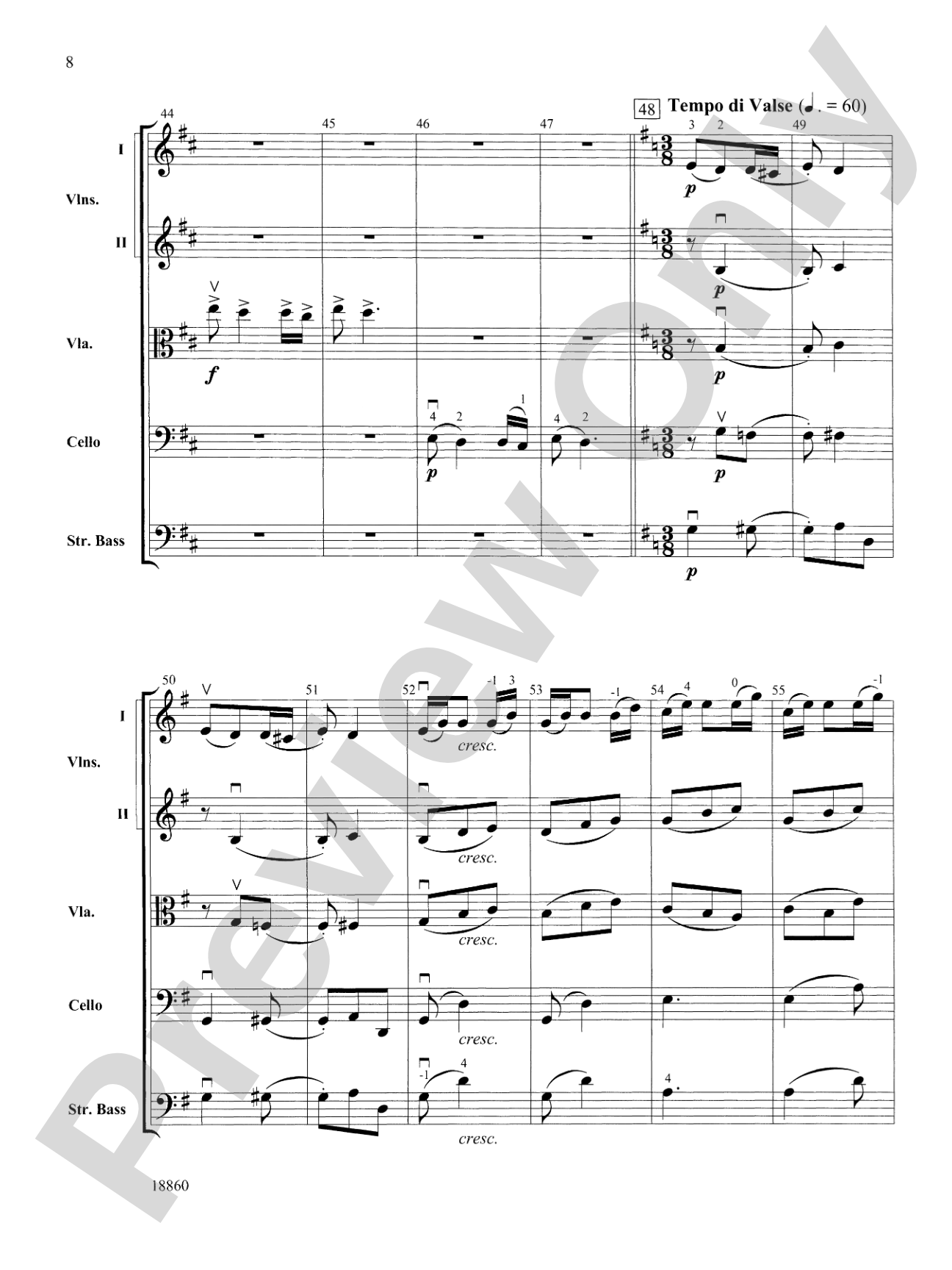 Ballet from Petite Suite: String Orchestra Conductor Score & Parts