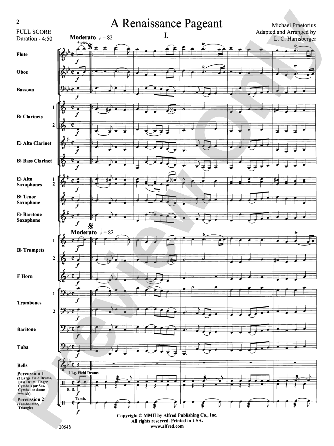 A Renaissance Pageant: Concert Band Conductor Score & Parts