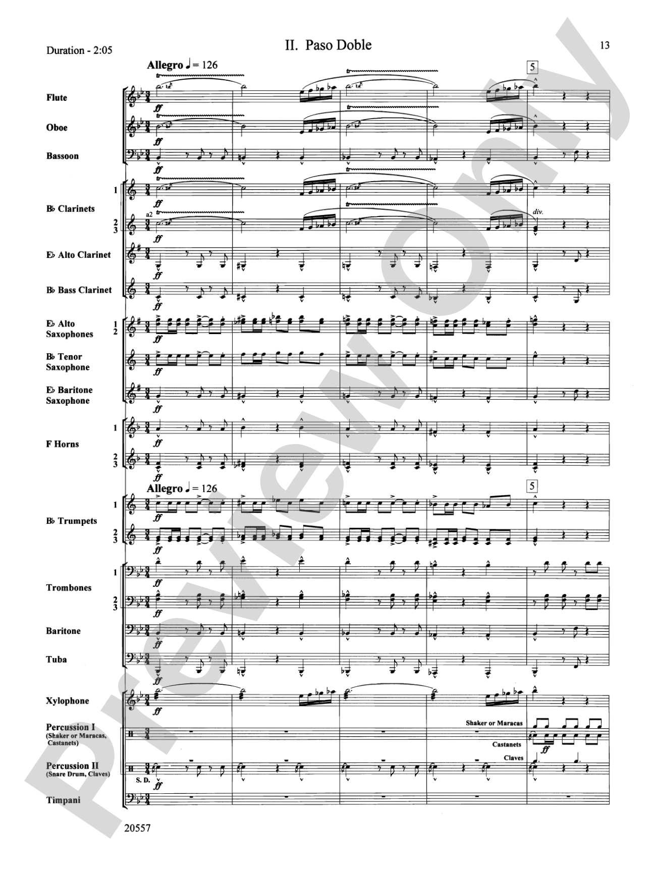Sketches of Spain: Concert Band Conductor Score & Parts