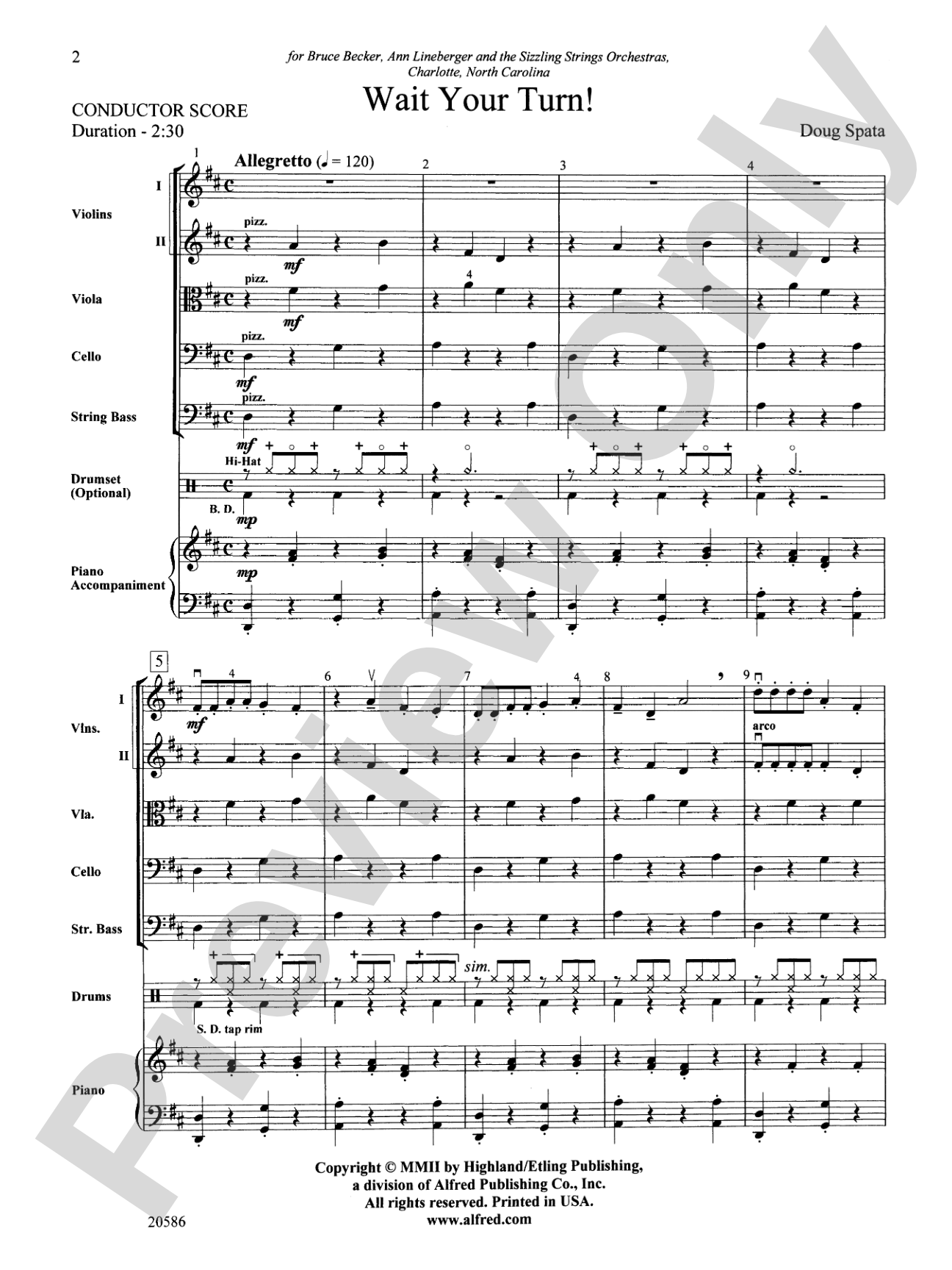 Wait Your Turn!: Score