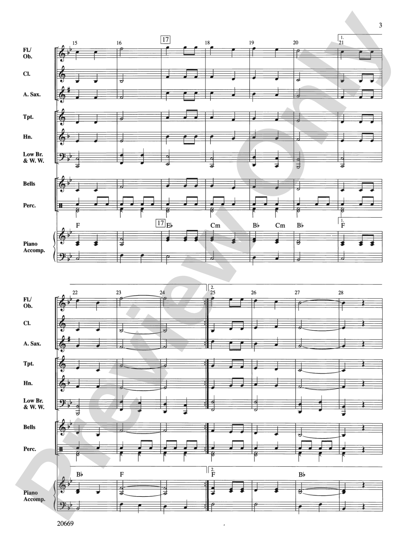 Meadowlawn March: Concert Band Conductor Score & Parts