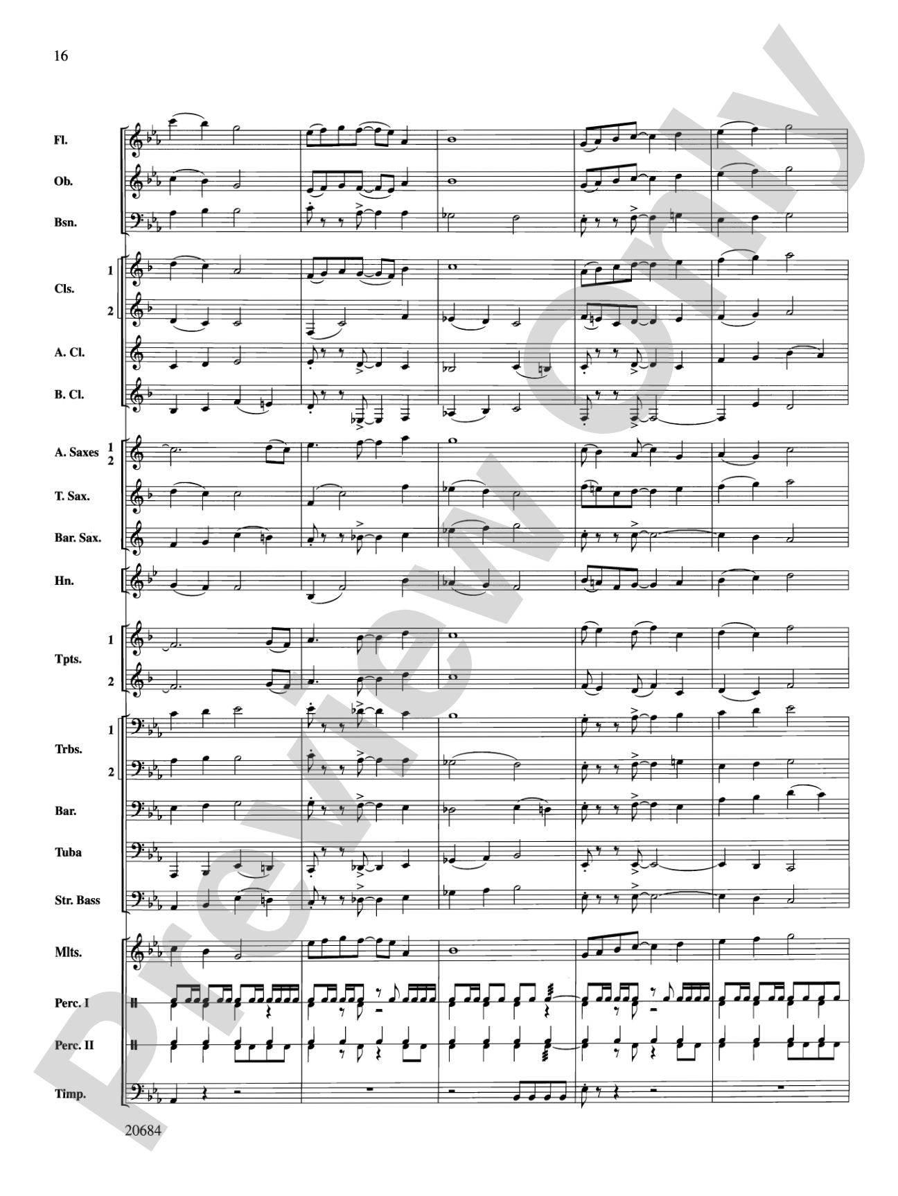 Flourish & Festivity: Concert Band Conductor Score & Parts