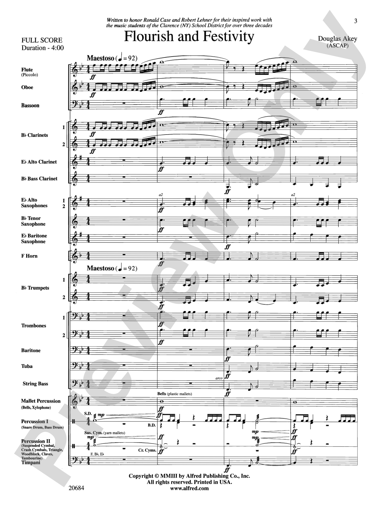 Flourish & Festivity: Concert Band Conductor Score & Parts