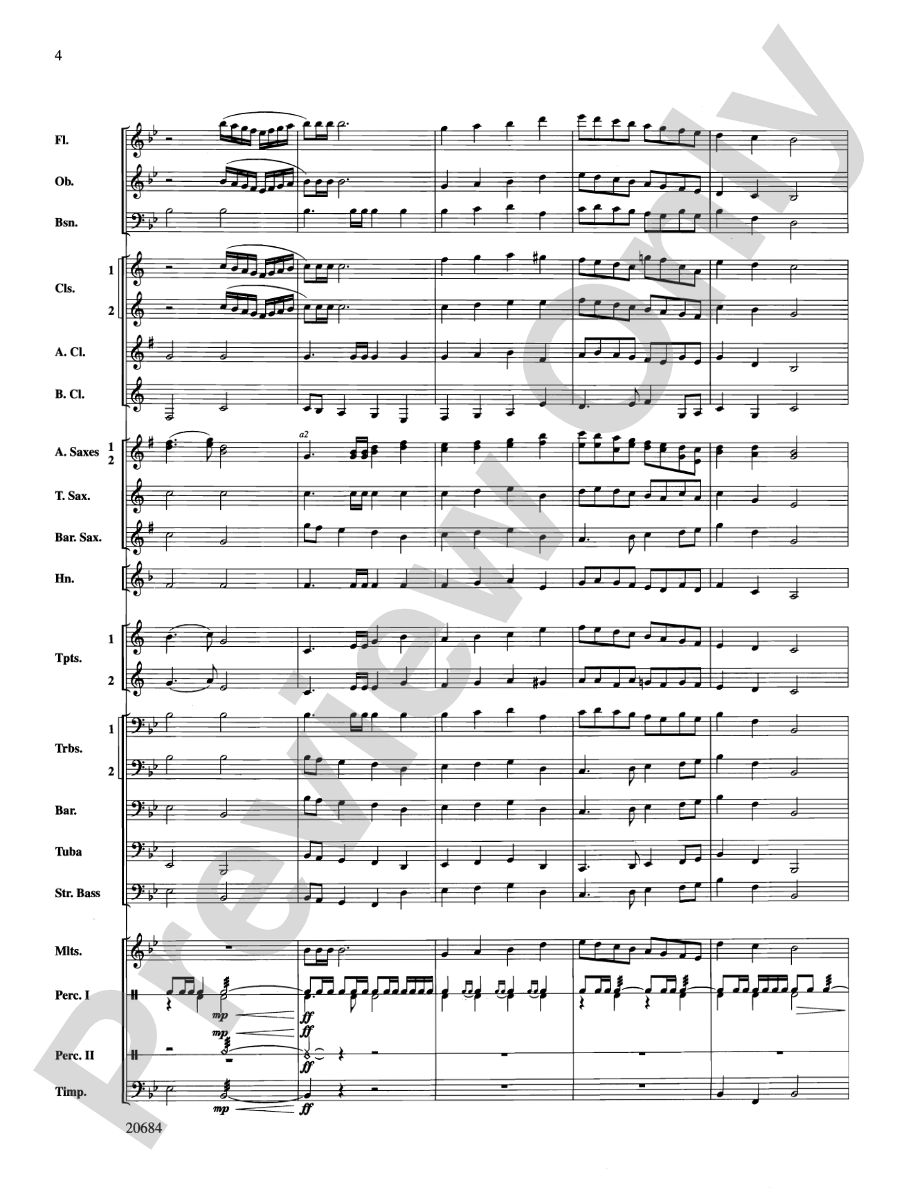 Flourish & Festivity: Concert Band Conductor Score & Parts