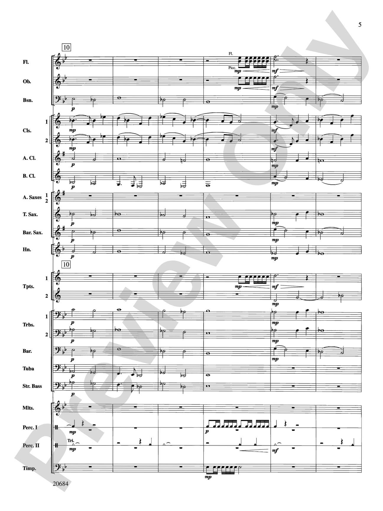 Flourish & Festivity: Concert Band Conductor Score & Parts