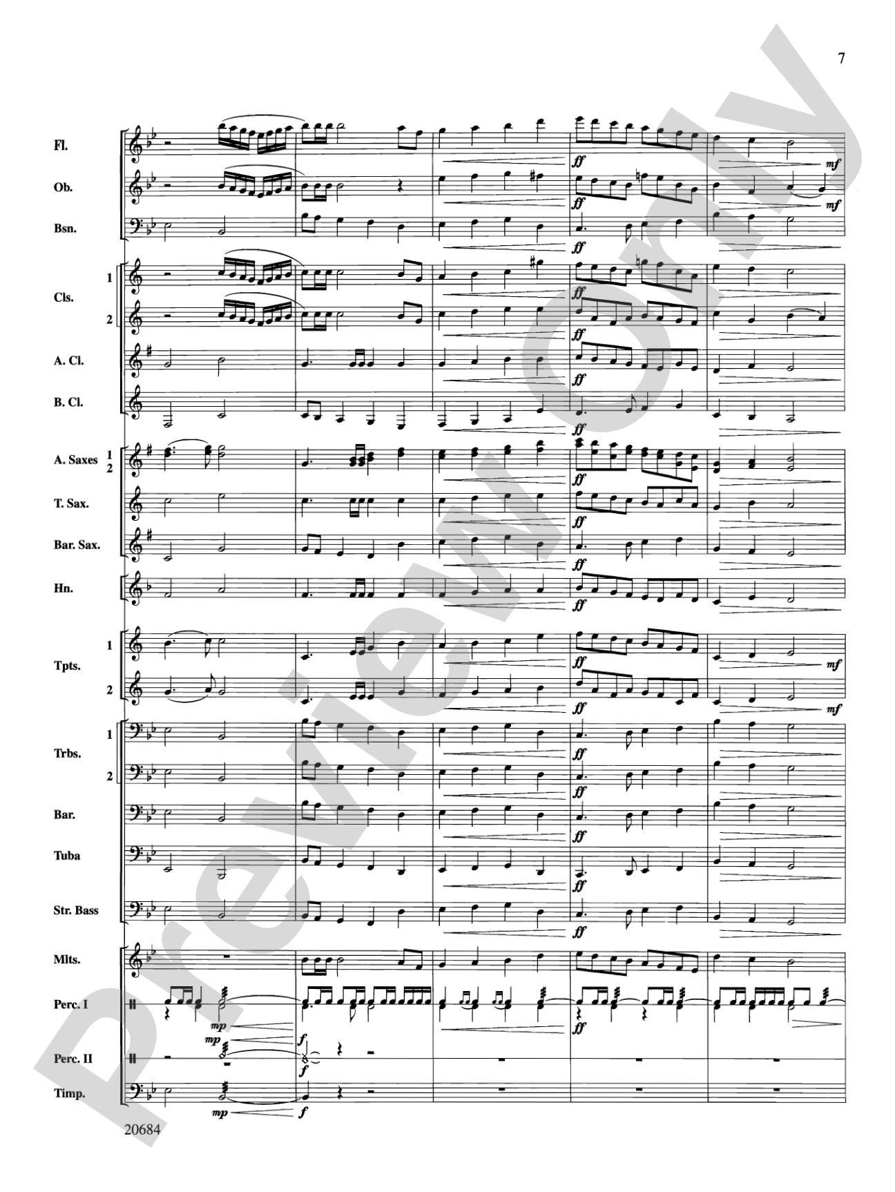 Flourish & Festivity: Concert Band Conductor Score & Parts