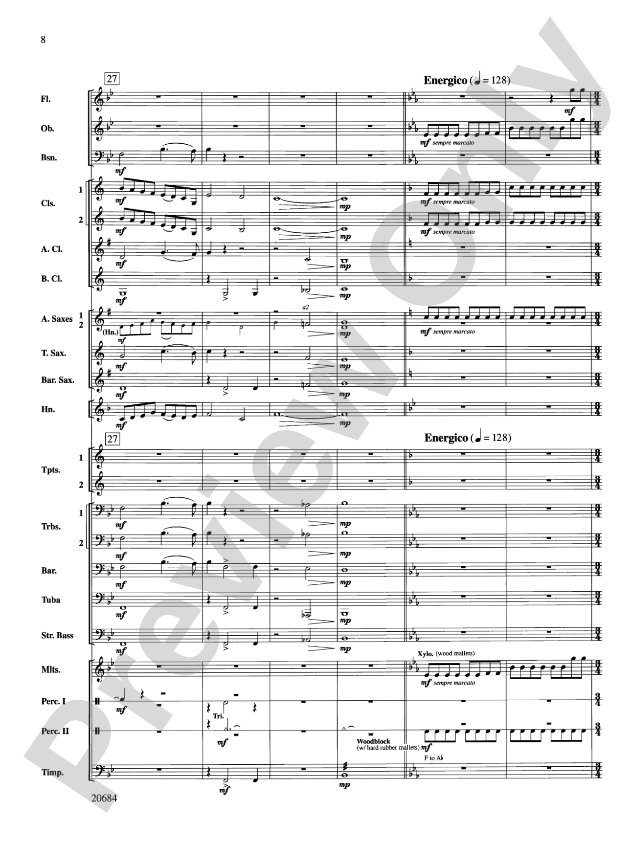 Flourish & Festivity: Concert Band Conductor Score & Parts