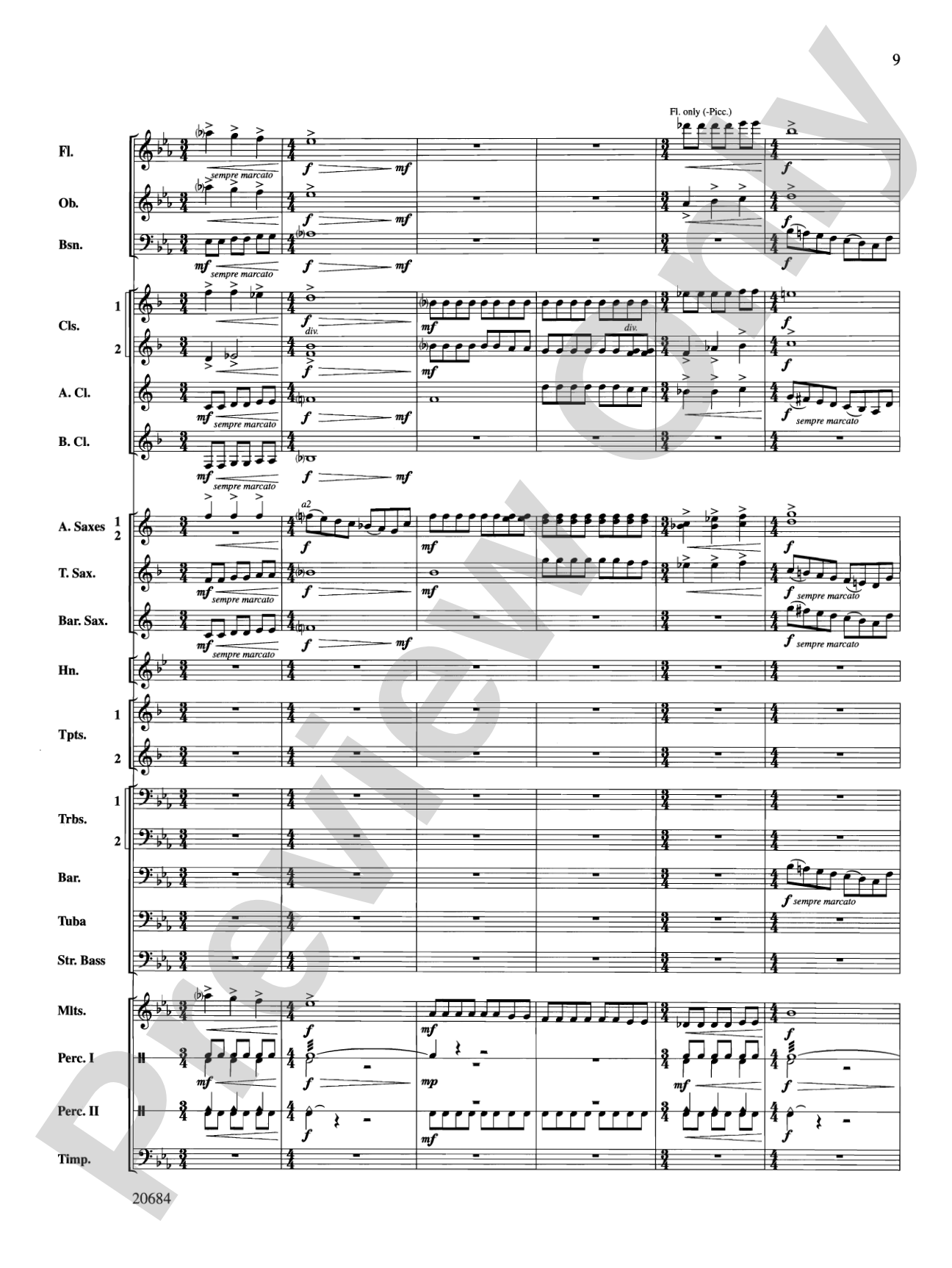 Flourish & Festivity: Concert Band Conductor Score & Parts