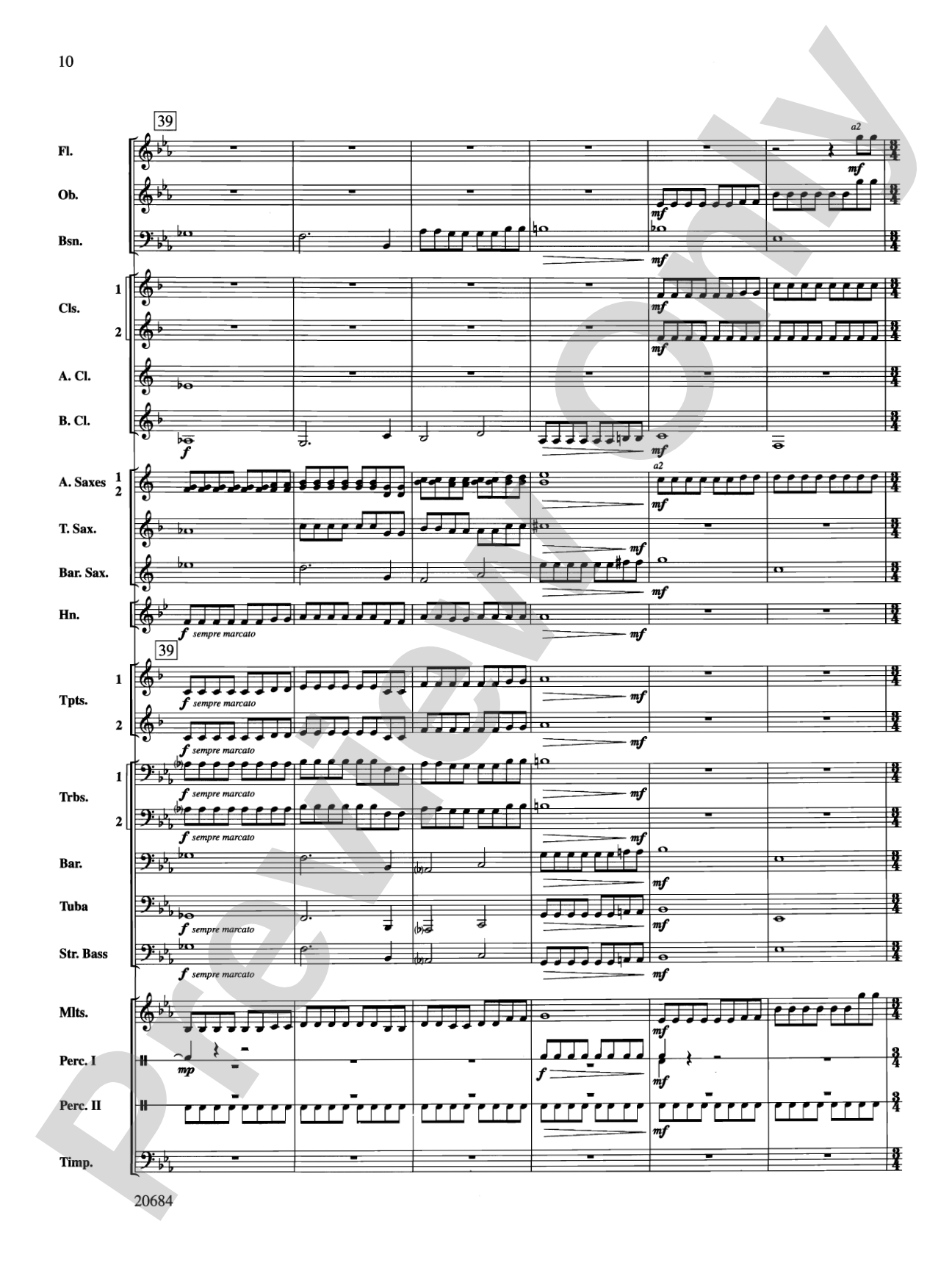Flourish & Festivity: Concert Band Conductor Score & Parts