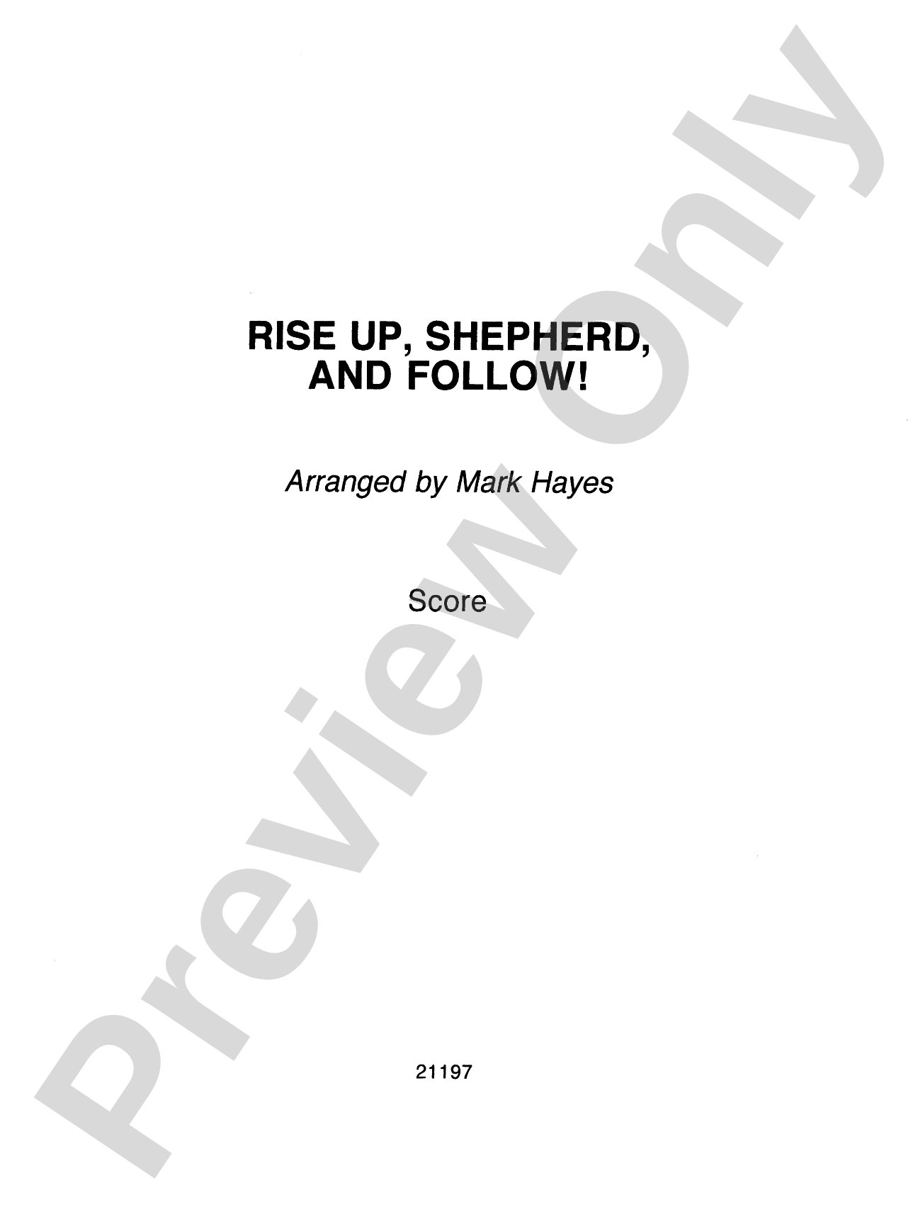 Rise Up, Shepherd, and Follow!: Choral SoundPax