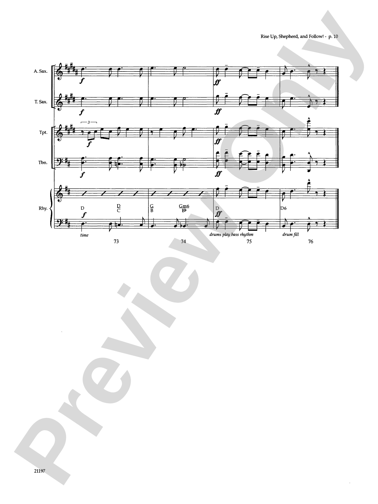 Rise Up, Shepherd, and Follow!: Choral SoundPax