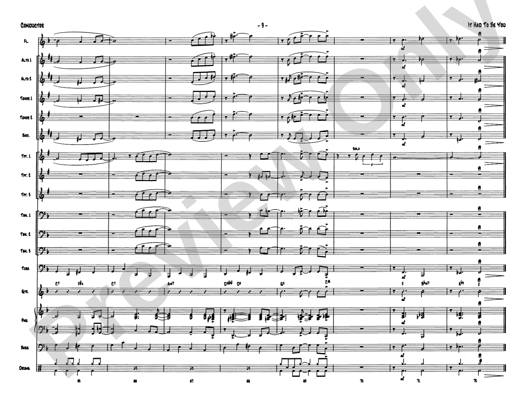 It Had to Be You: Jazz Ensemble Conductor Score & Parts