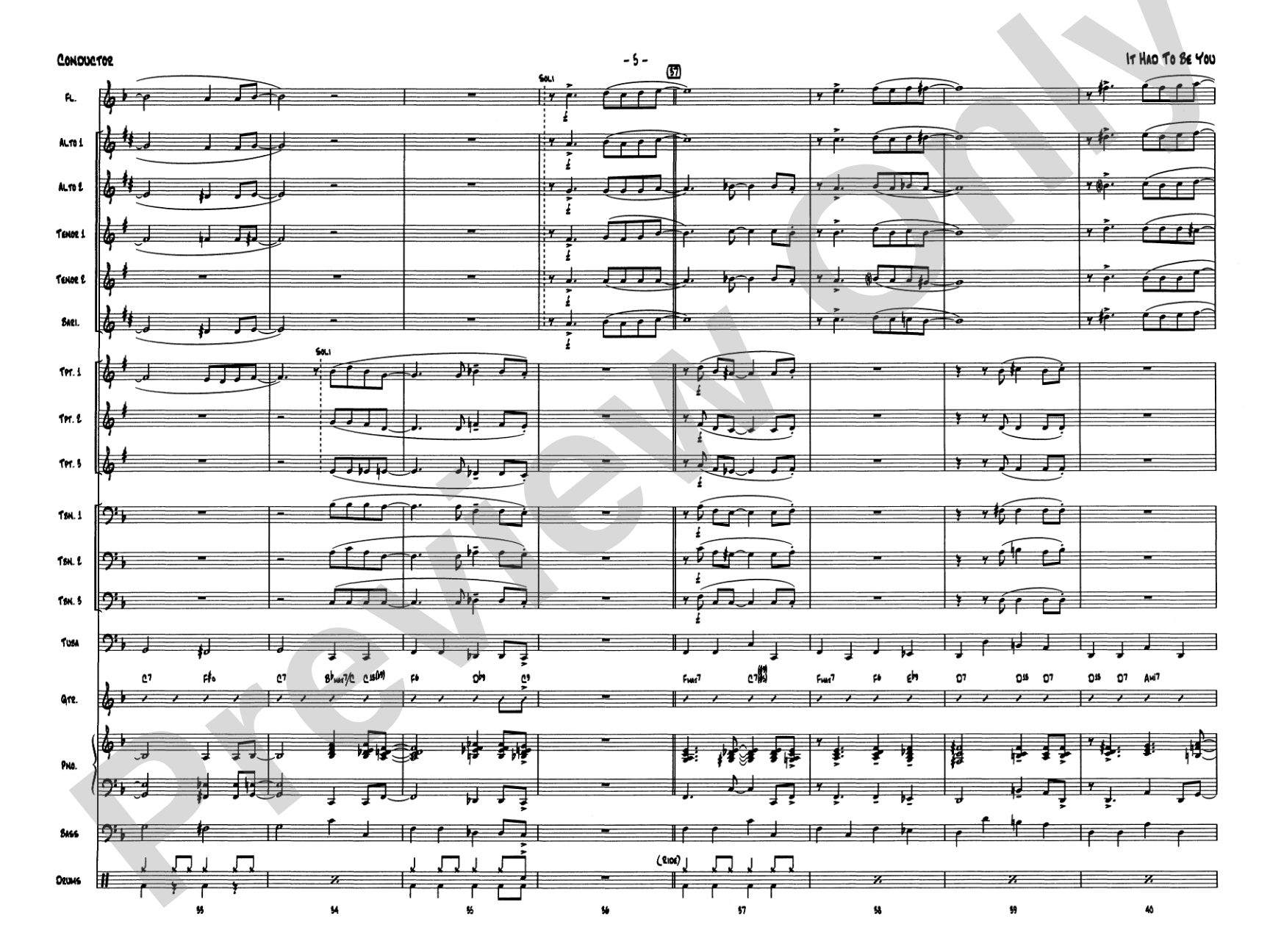 It Had to Be You: Jazz Ensemble Conductor Score & Parts