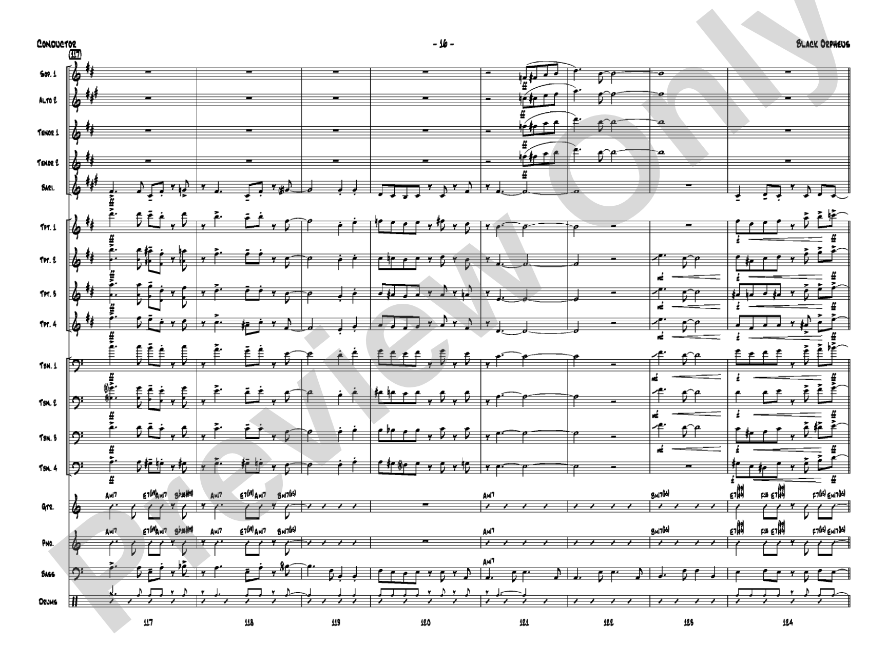 Black Orpheus: Jazz Ensemble Conductor Score & Parts