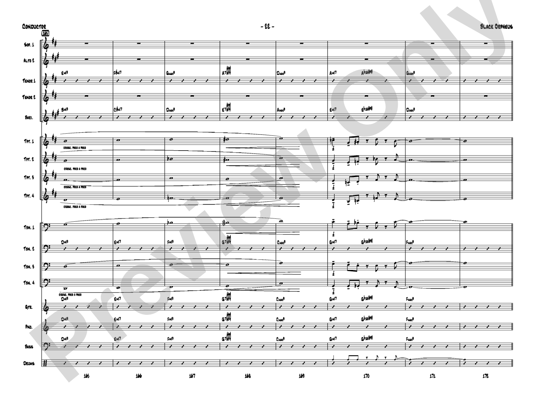 Black Orpheus: Jazz Ensemble Conductor Score & Parts