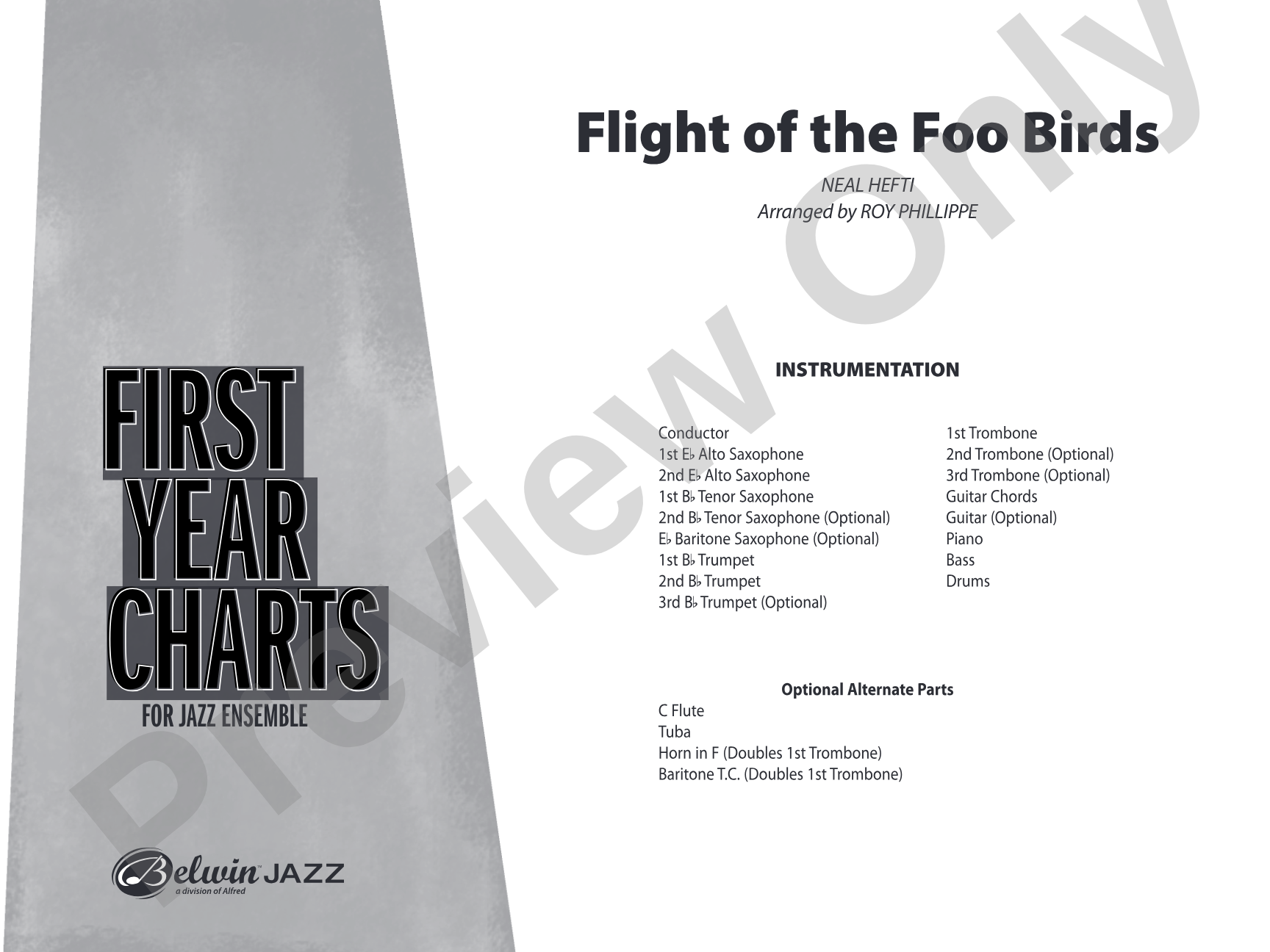 Flight of the Foo Birds: Jazz Ensemble Conductor Score & Parts