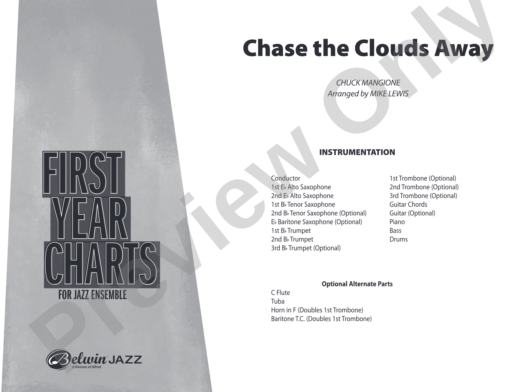 Chase the Clouds Away: Jazz Ensemble Conductor Score & Parts