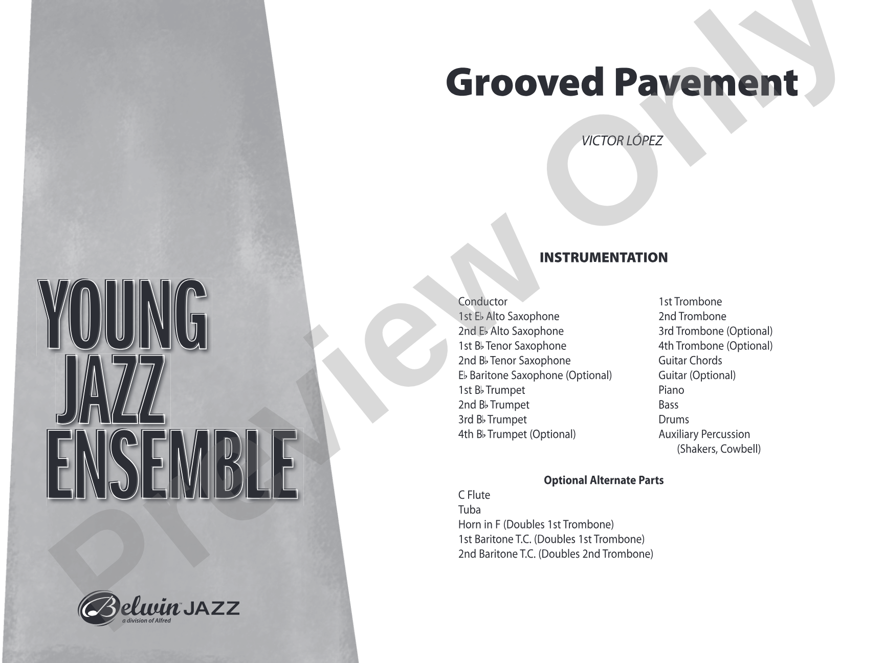 Grooved Pavement: Jazz Ensemble Conductor Score & Parts
