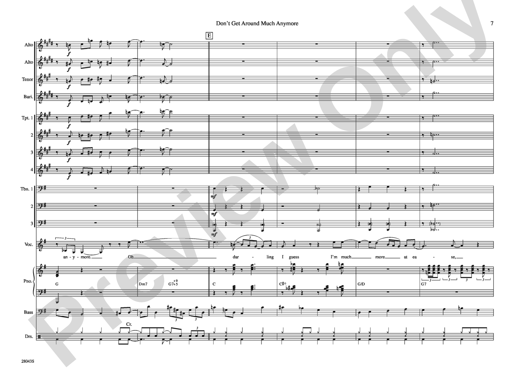 Don't Get Around Much Anymore: Jazz Ensemble Conductor Score & Parts