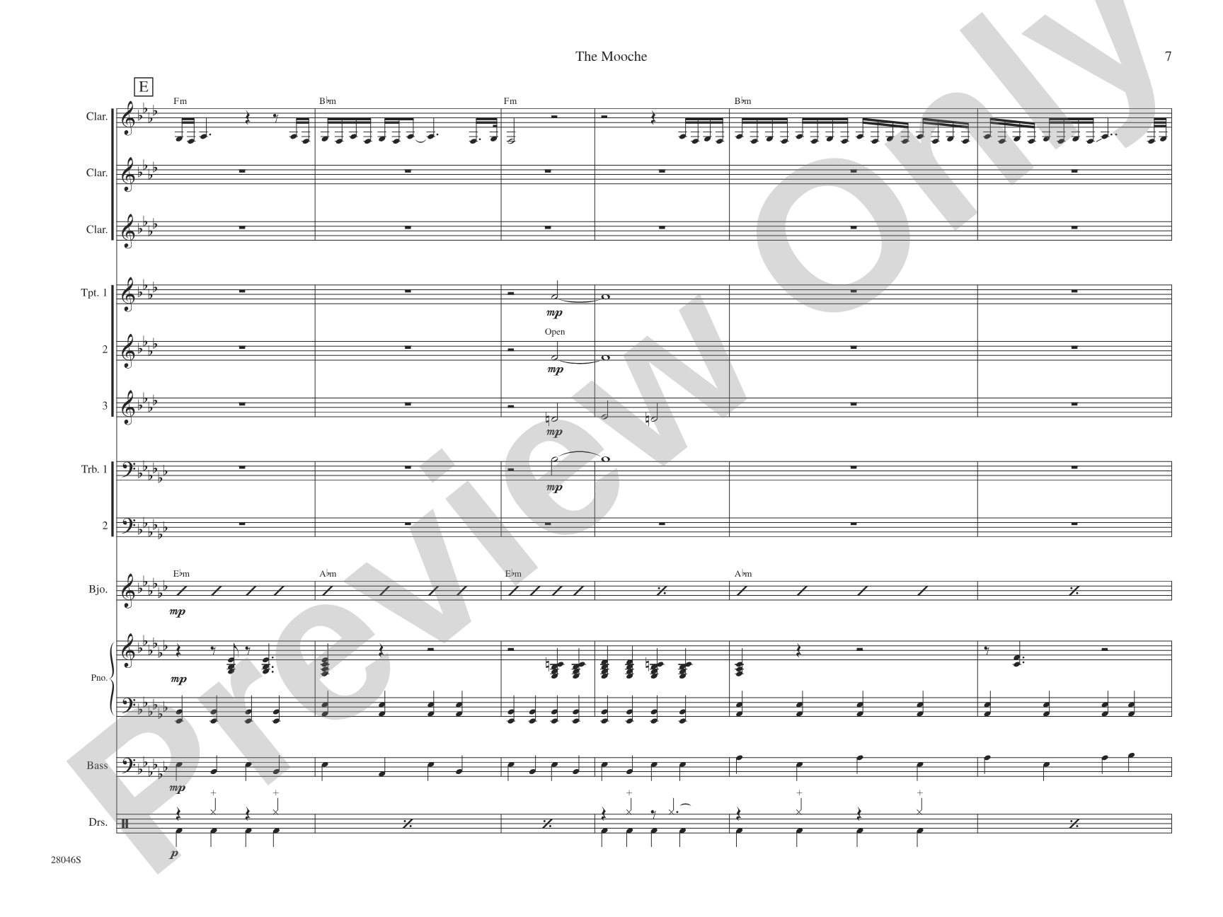 The Mooche: Jazz Ensemble Conductor Score & Parts