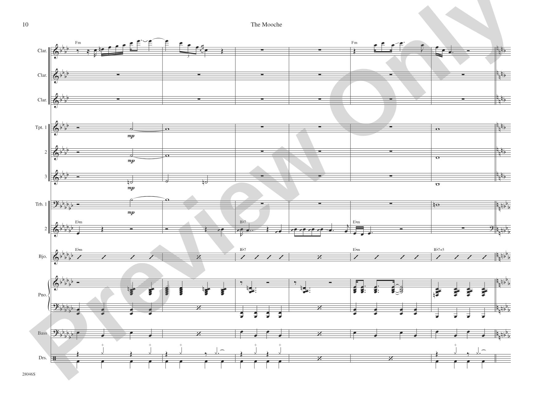 The Mooche: Jazz Ensemble Conductor Score & Parts