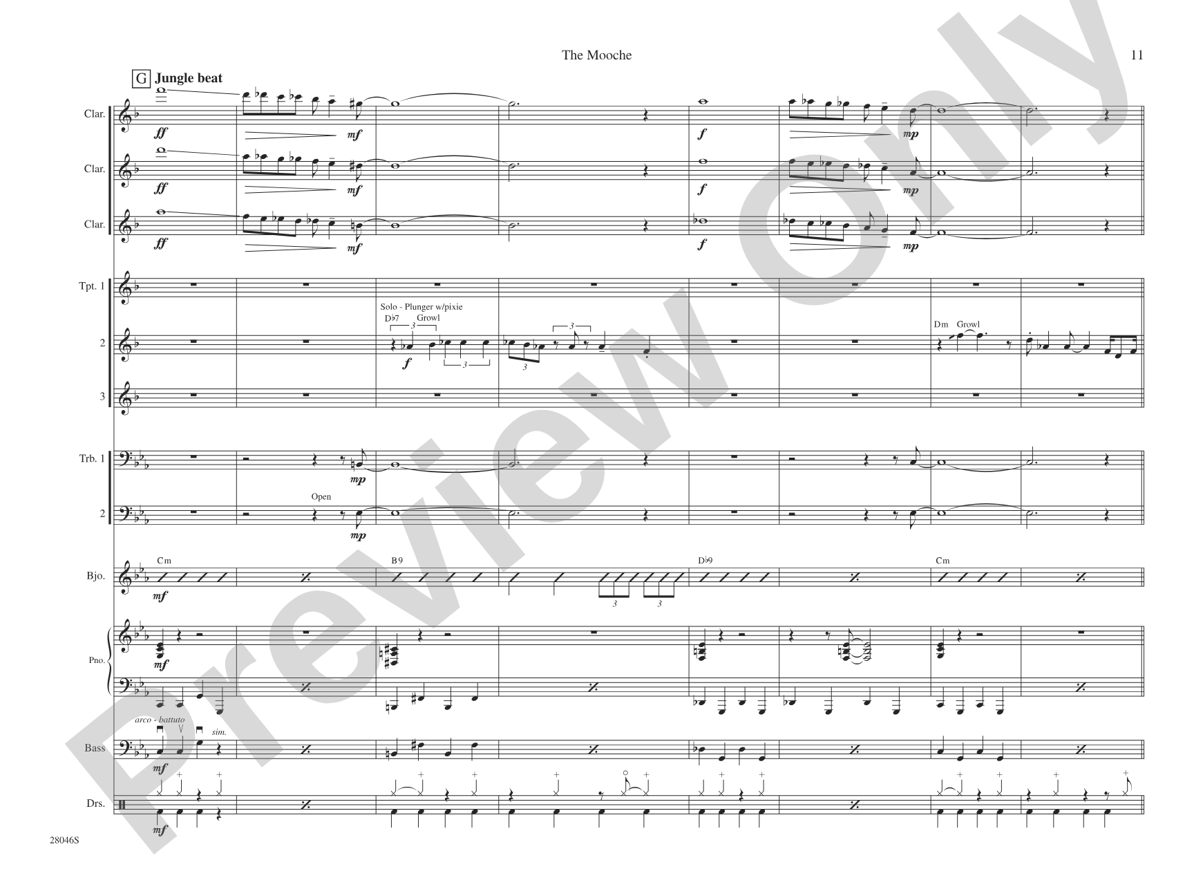The Mooche: Jazz Ensemble Conductor Score & Parts