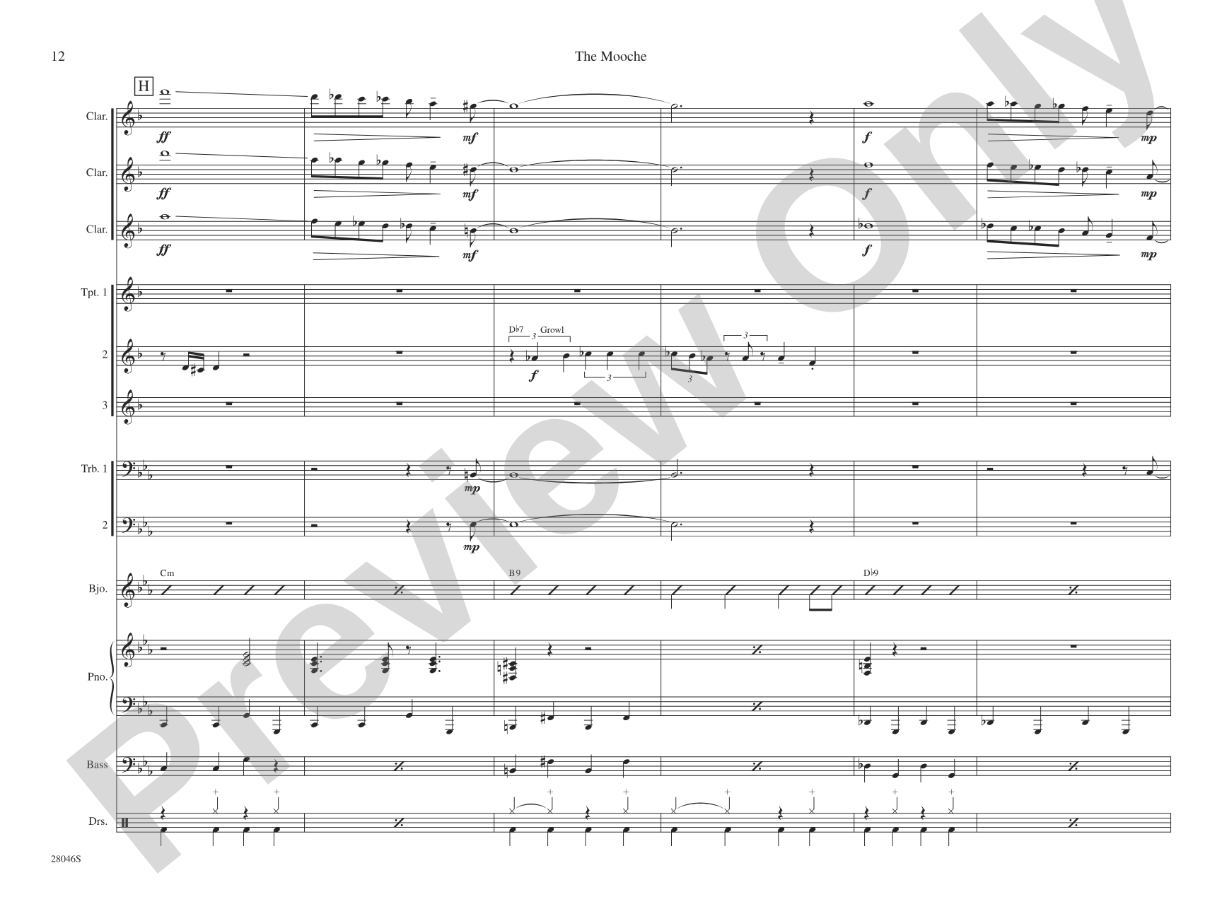 The Mooche: Jazz Ensemble Conductor Score & Parts