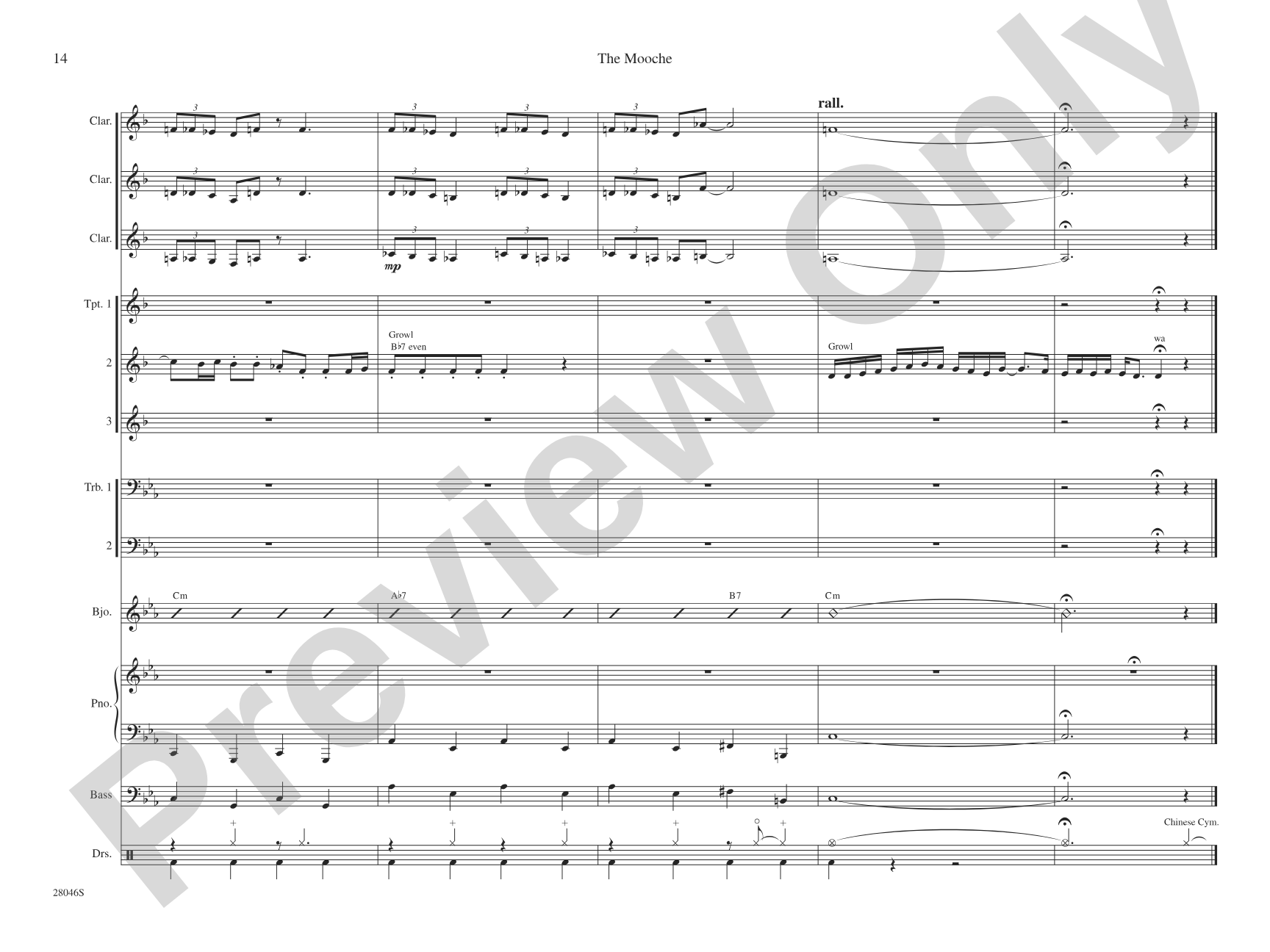 The Mooche: Jazz Ensemble Conductor Score & Parts