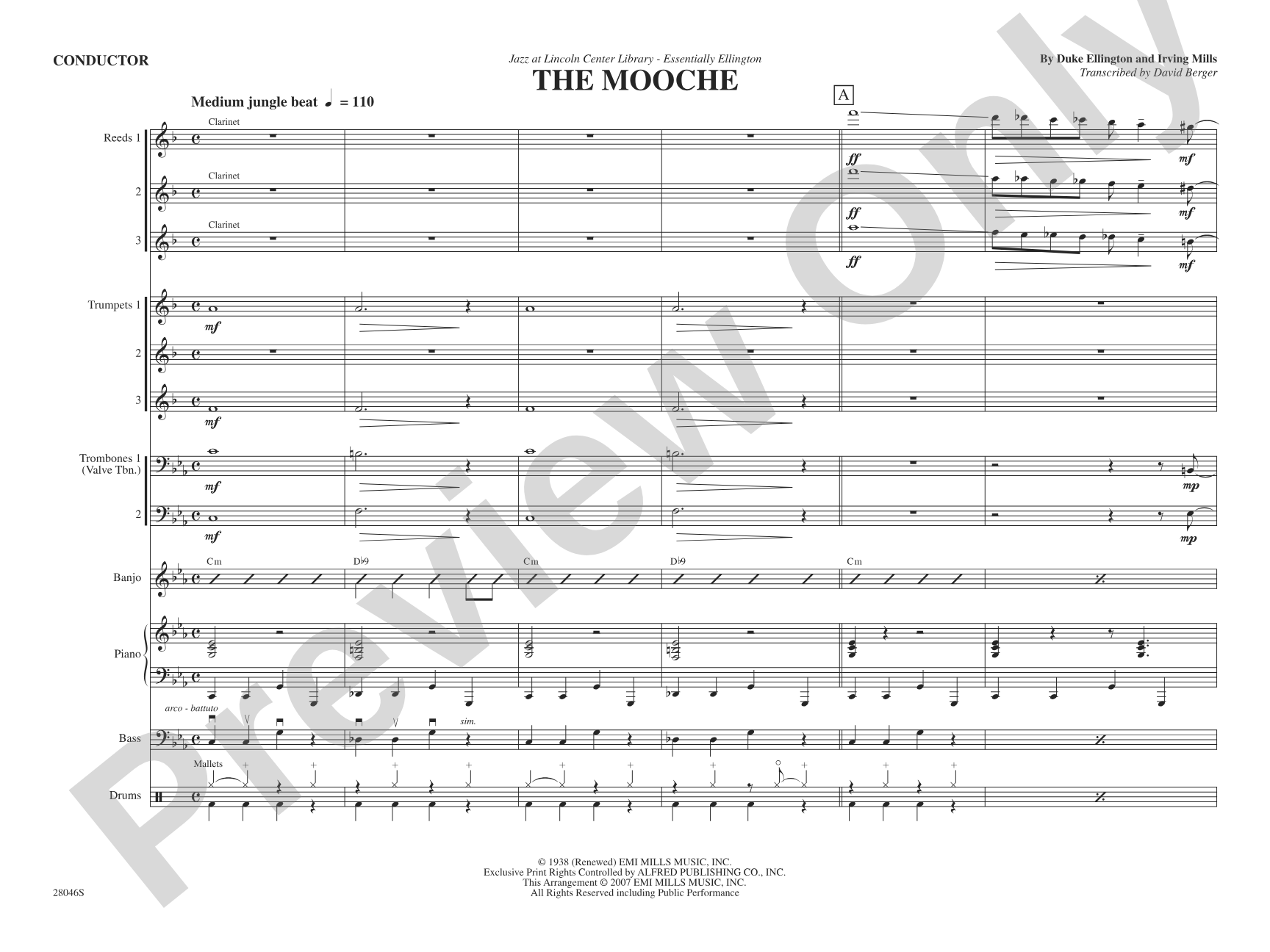 The Mooche: Jazz Ensemble Conductor Score & Parts