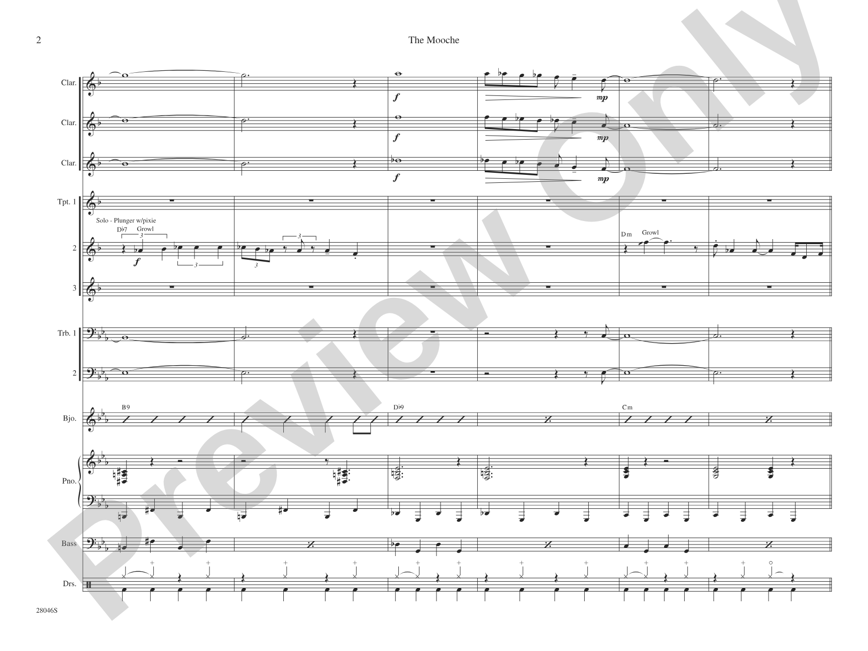 The Mooche: Jazz Ensemble Conductor Score & Parts