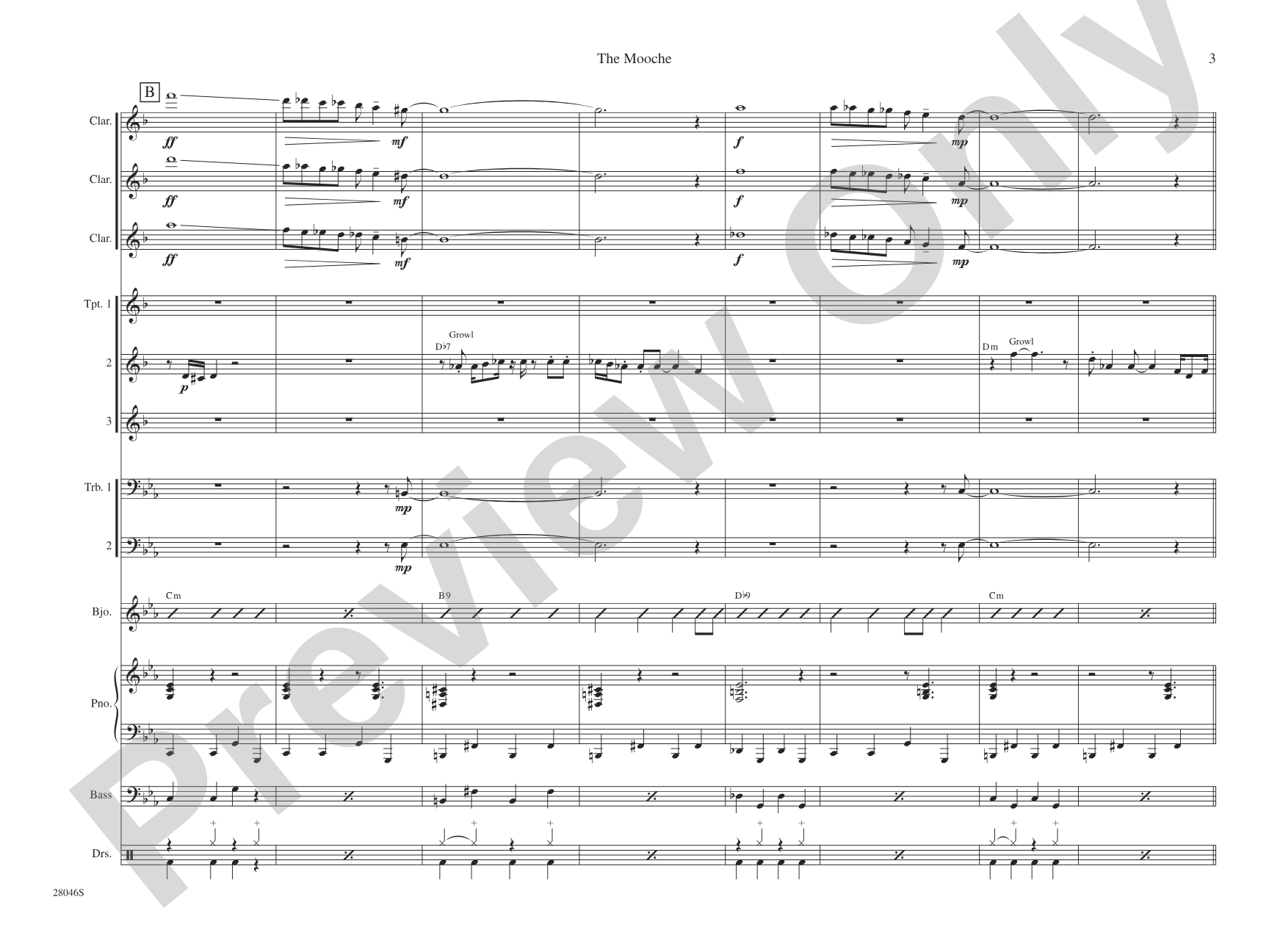 The Mooche: Jazz Ensemble Conductor Score & Parts