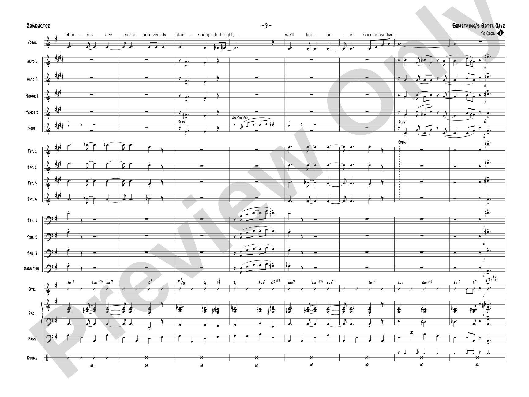 Something's Gotta Give: Score