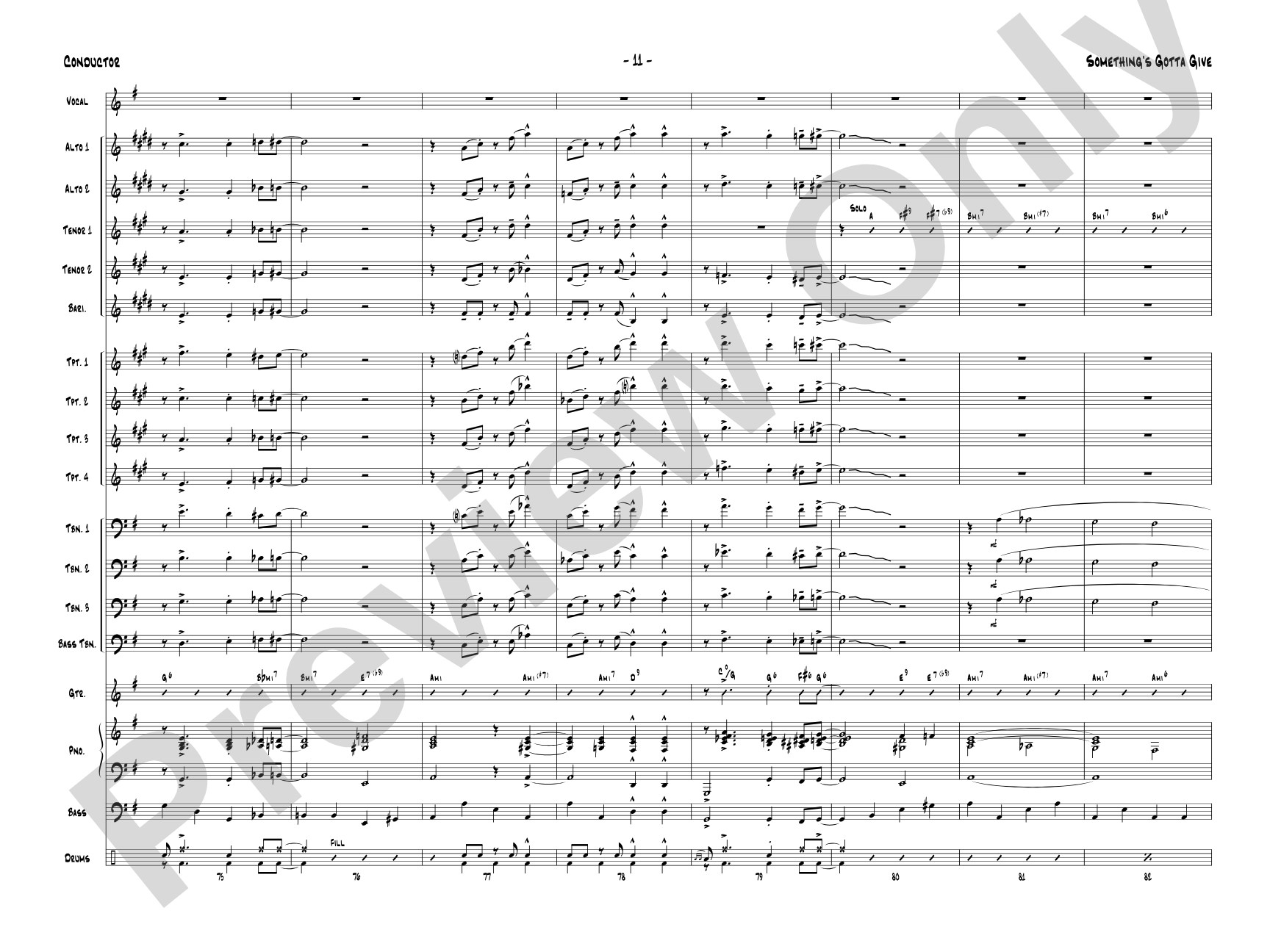 Something's Gotta Give: Score
