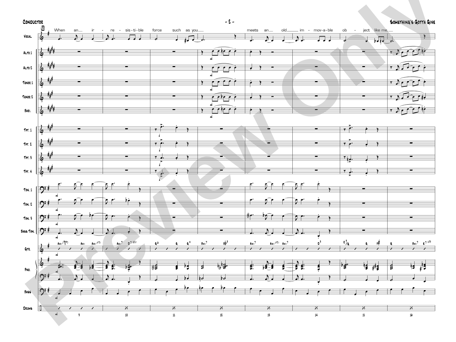 Something's Gotta Give: Score