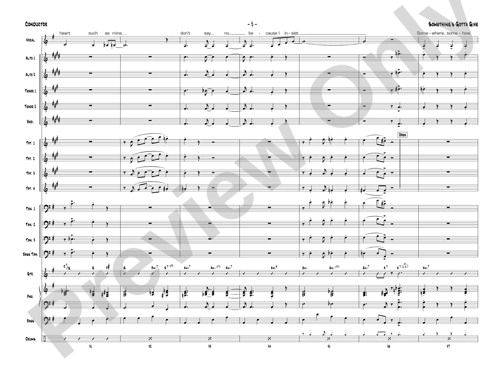 Something's Gotta Give: Score