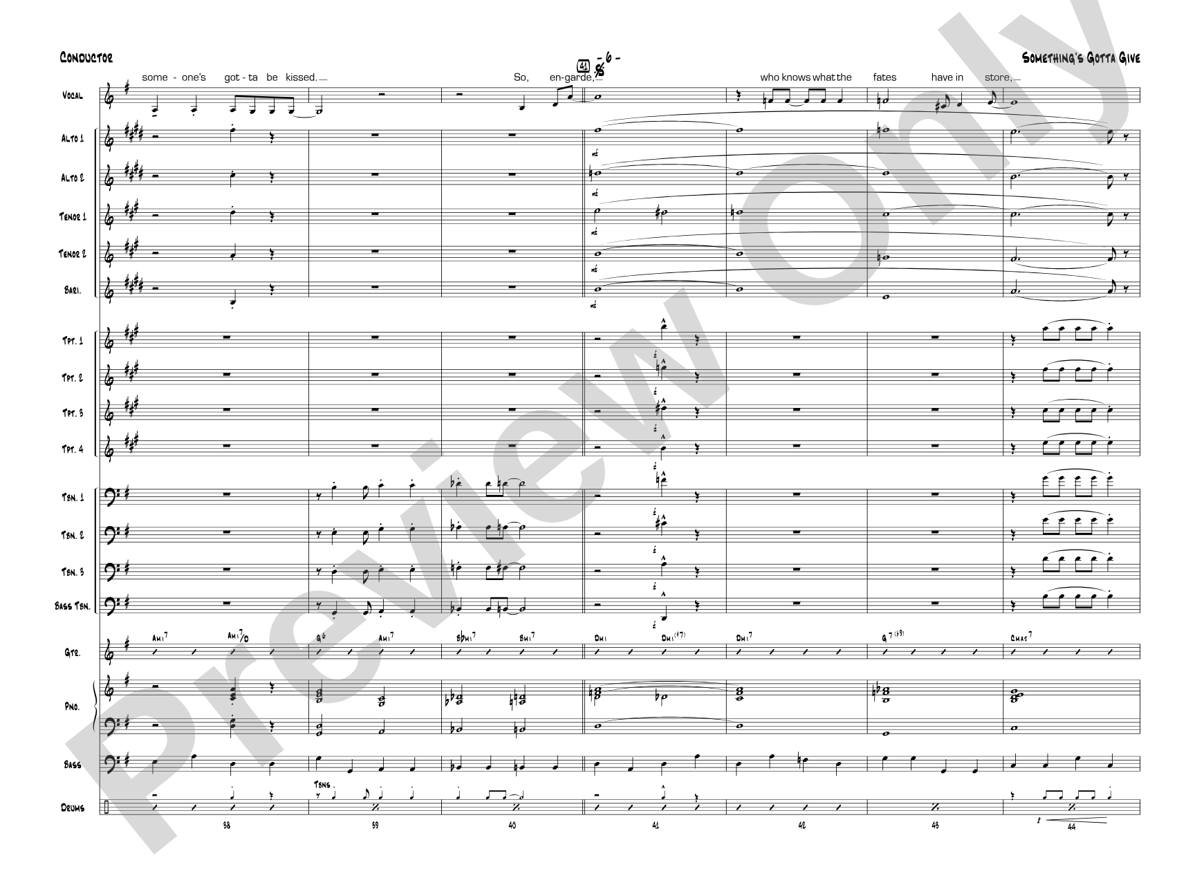 Something's Gotta Give: Score