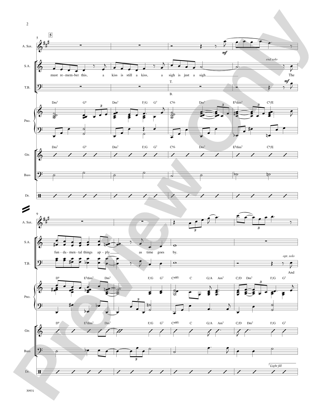 As Time Goes By: Choral SoundPax