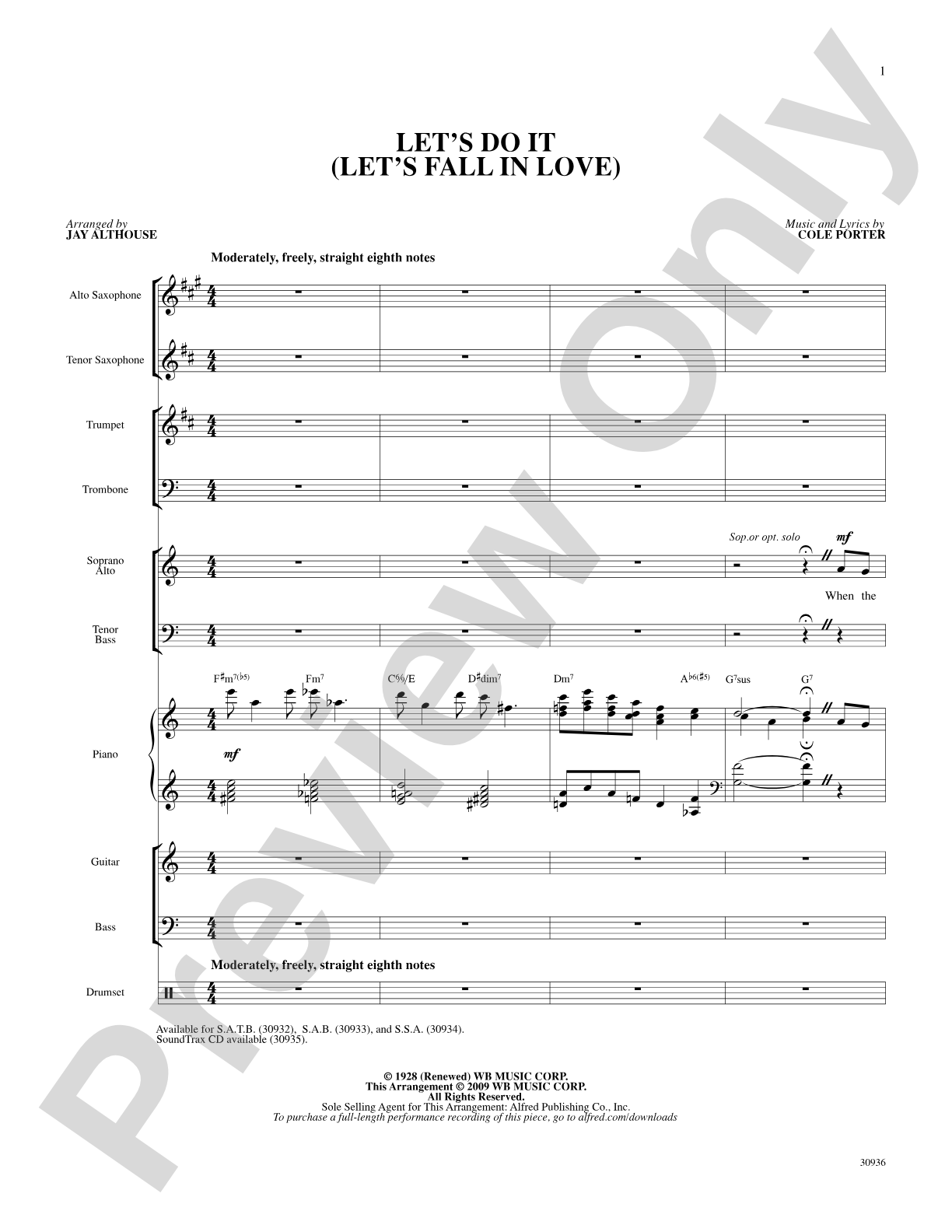 Let's Do It (Let's Fall in Love): Choral SoundPax