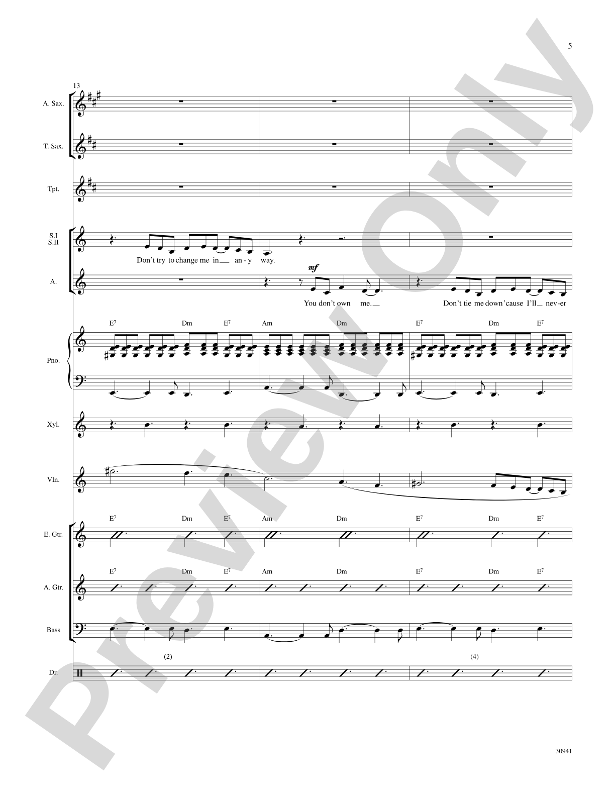 You Don't Own Me: Choral SoundPax