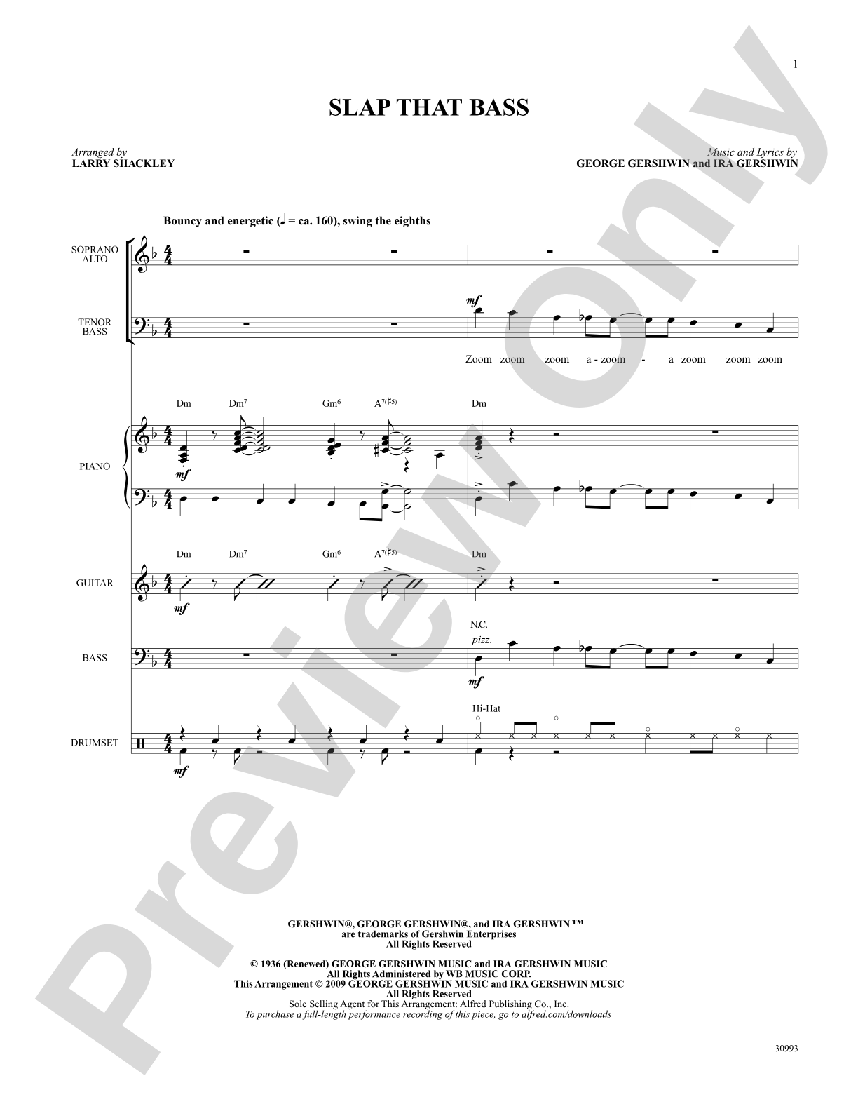 Slap That Bass: Choral SoundPax