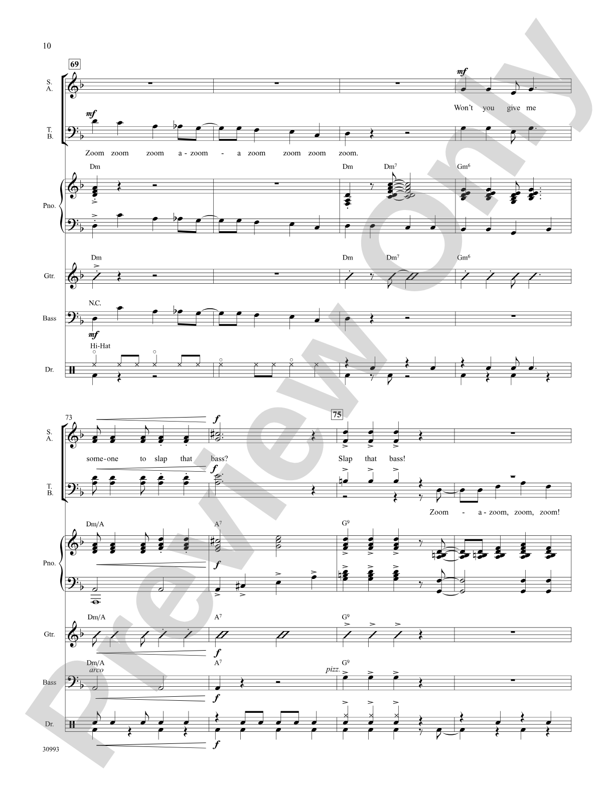 Slap That Bass: Choral SoundPax